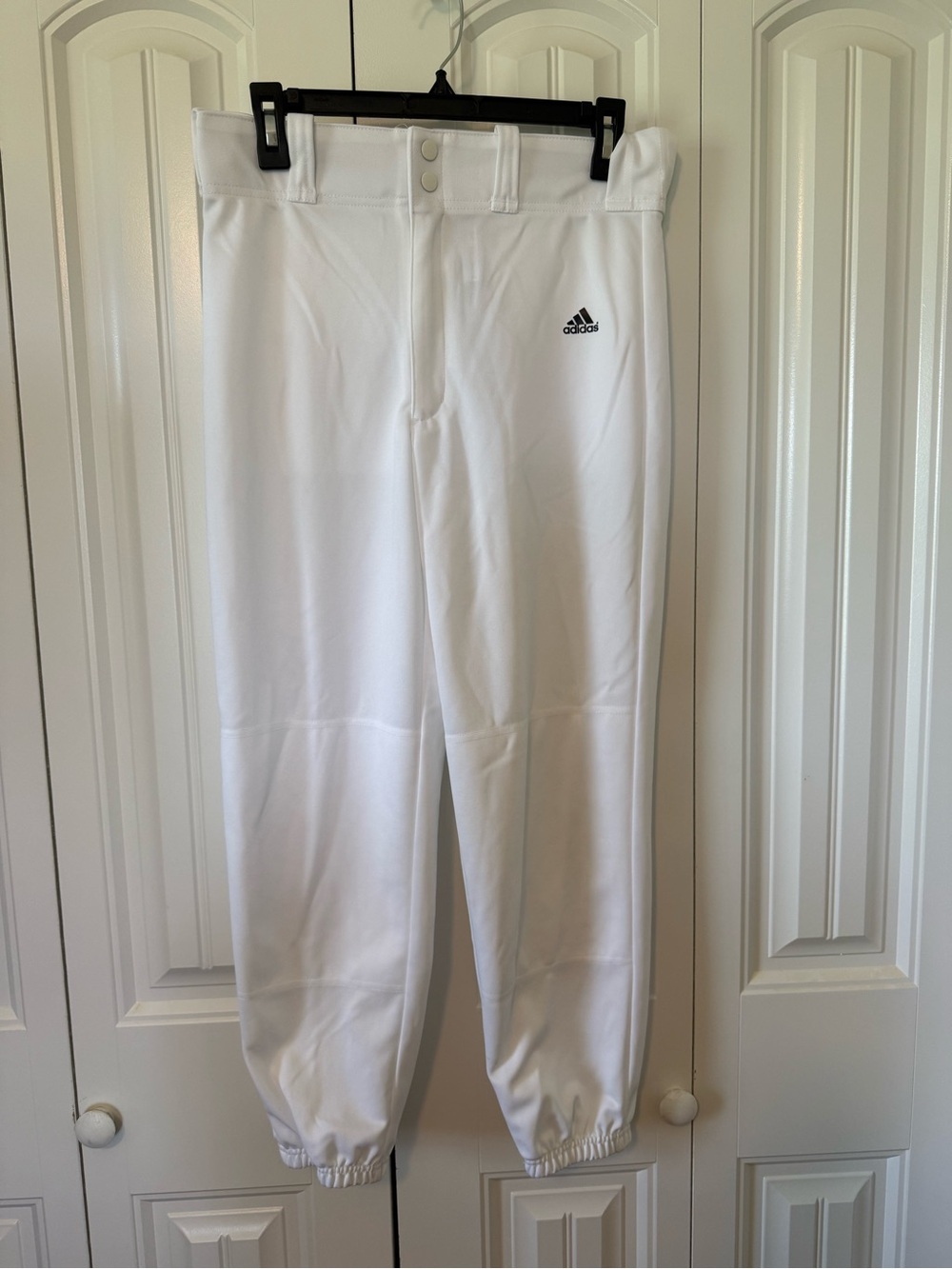 adidas White Kids Jogger Sweatpants with Logo